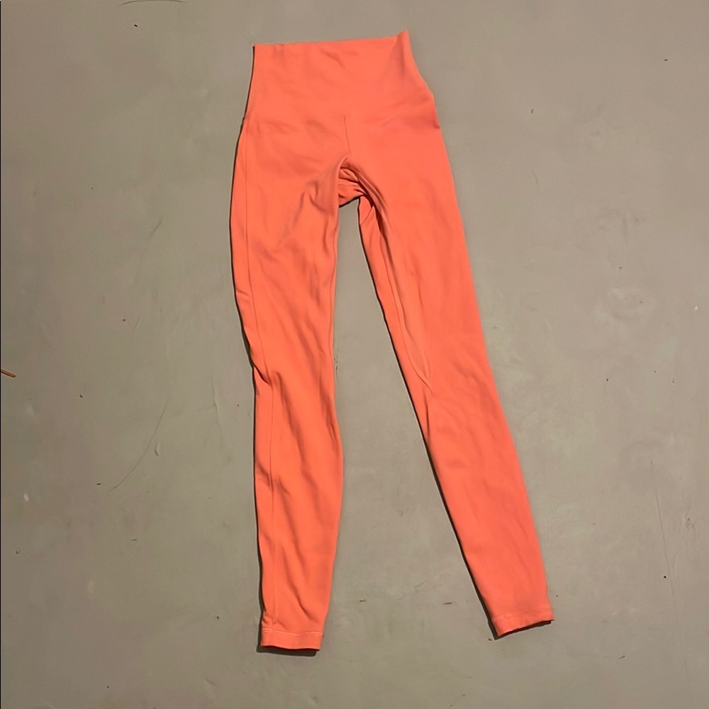 Coral High-Waisted Leggings